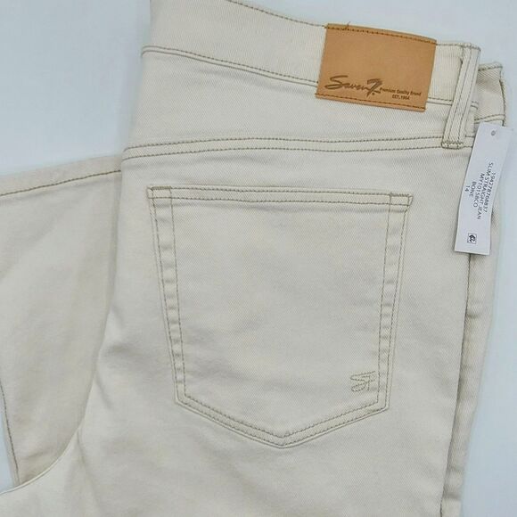Seven 7 Women's Size 14 Slim Straight High Rise Jeans Bone Denim Stretch NEW! - Picture 1 of 13